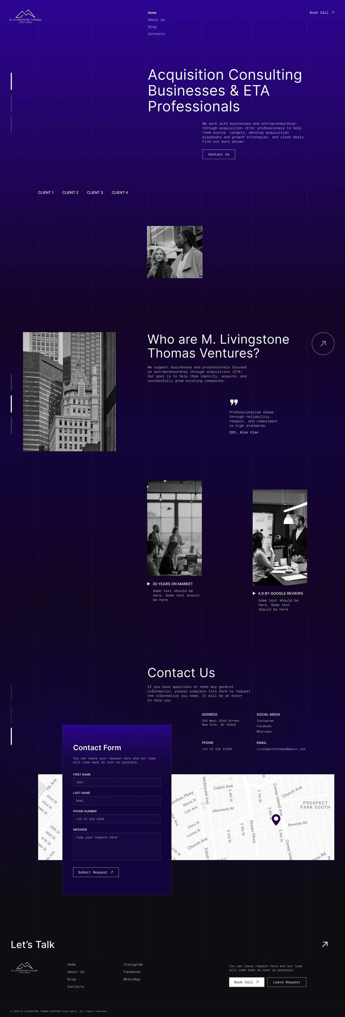 M. Livingstone Thomas — full homepage
