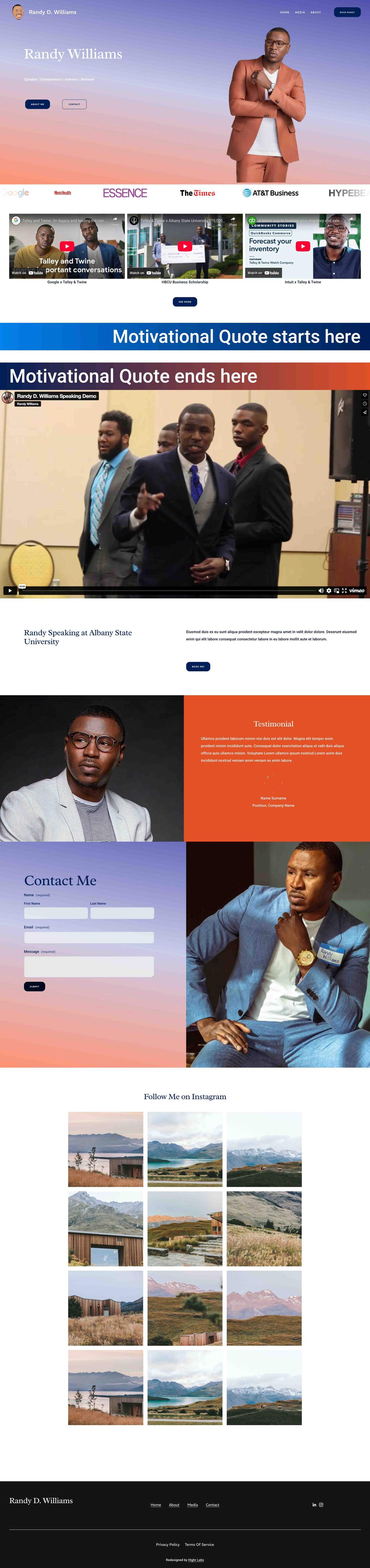 Randy Williams — full homepage