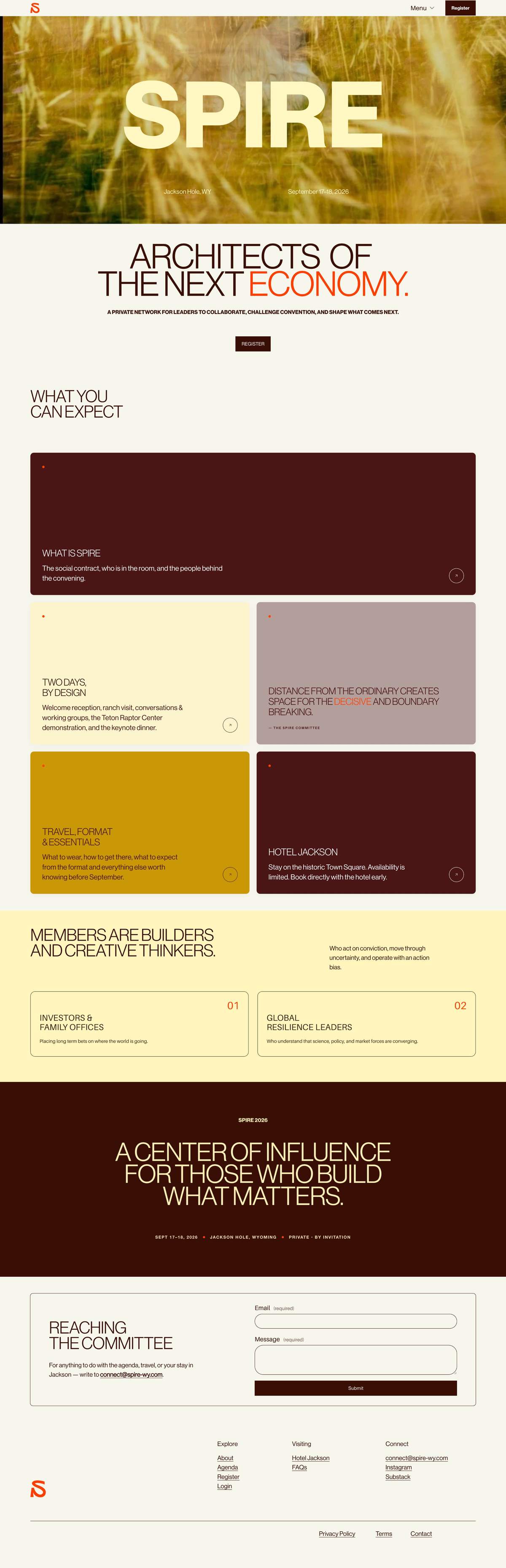 SPIRE — full homepage